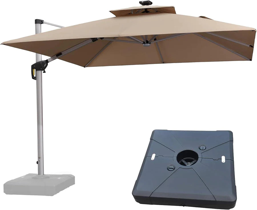 PURPLE LEAF Offset Umbrella Base Cantilever Umbrella Weighted Base