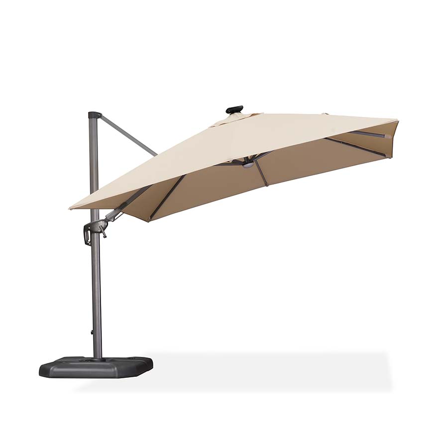 PURPLE LEAF  8 / 9 / 10 ft Outdoor Umbrella Square Aluminum Cantilever Umbrella with 360° Rotation for Garden pool beach