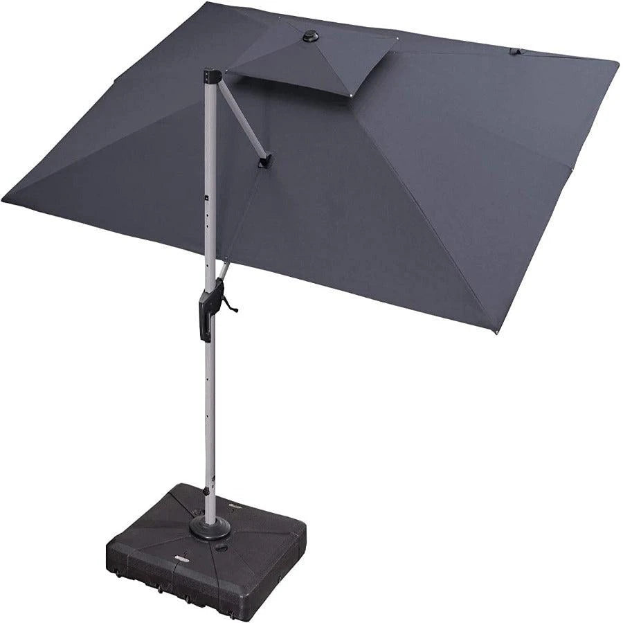 PURPLE LEAF Double Top Rectangle Outdoor Classic Umbrella