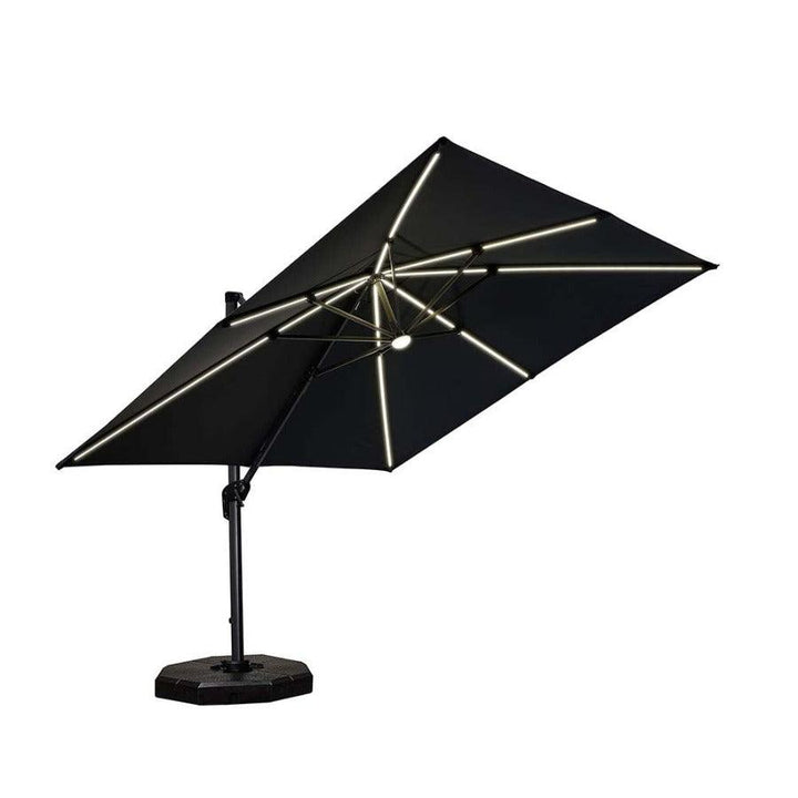 PURPLE LEAF LED Economical 10ft Patio Umbrellas Outdoor Umbrella with Lights